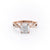 Cushion Cut Moissanite Ring With Twisted Stone Set Shoulders