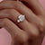 Cushion Cut Moissanite 3 Stone Ring