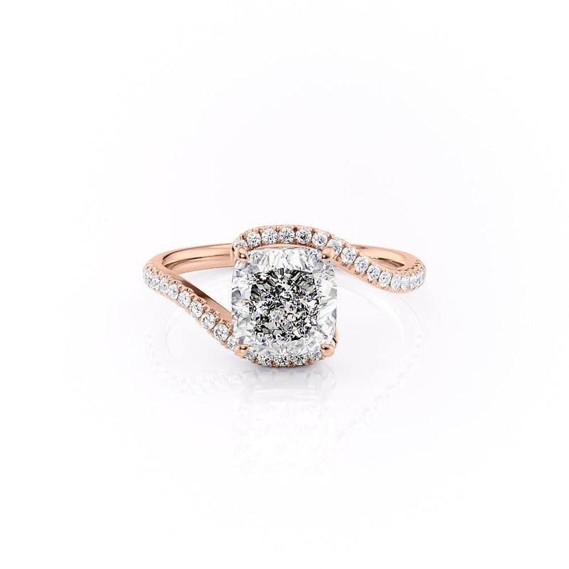 Cushion Cut Moissanite Twist Ring