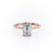 Emerald Cut Moissanite Engagement Ring With Hidden Halo