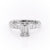 EMERALD CUT MOISSANITE STONE SET SHOULDERS WITH HIDDEN HALO