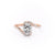 Elongated Cushion Cut Moissanite Twist Ring