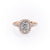 Elongated Cushion Cut Moissanite Engagement Ring, Halo With Split Shank