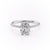 Elongated Cushion Cut Moissanite Engagement Ring, Hidden Halo