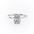 Elongated Cushion Cut Moissanite Ring With Hidden Halo