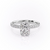 Elongated Cushion Cut Moissanite Shoulder Set Ring With Block Halo