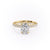 Elongated Cushion Cut Moissanite Shoulder Set Ring With Block Halo