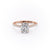 Elongated Cushion Cut Moissanite Shoulder Set Ring With Hidden Halo