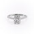 Elongated Cushion Cut Moissanite Shoulder Set Ring With Hidden Halo