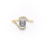 Emerald Cut Moissanite Twist Ring