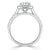 Pear Cut Moissanite Engagement Ring, Classic Halo