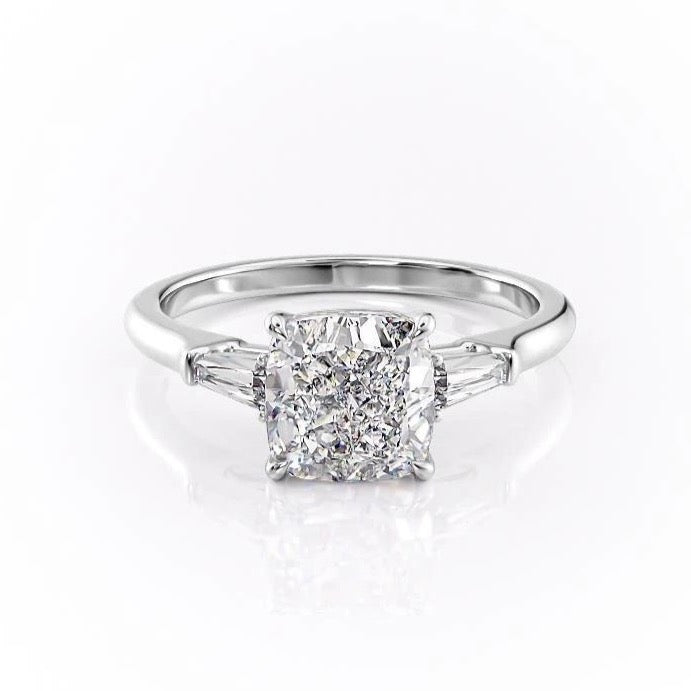 Cushion Cut Moissanite, Traditional Classic Design