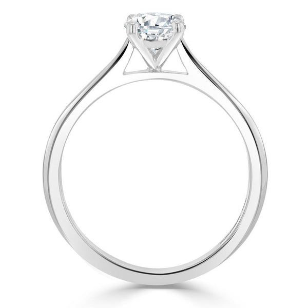 Radiant Cut Moissanite Engagement Ring, Classic Style