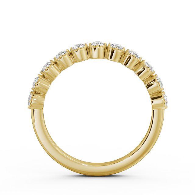 Half Eternity Ring, Round Cut With Milgrain Edge