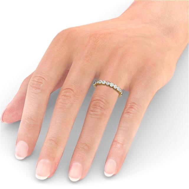 Half Eternity Ring, Round Cut Bubble Ring