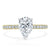 Pear Cut Moissanite Engagement Ring, Classic Style