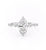 Marquise Cut Moissanite With Stone Set Shoulders