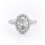 Oval Cut Moissanite Engagement Ring, Halo Setting