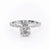 Oval Cut Moissanite Shoulder Set Ring With Hidden Halo