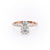 Oval Cut Moissanite Shoulder Set Ring With Hidden Halo