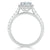 Princess Cut Moissanite Engagement Ring, Classic Halo