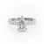 PEAR CUT MOISSANITE STONE SET SHOULDERS WITH HIDDEN HALO