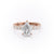 PEAR CUT MOISSANITE STONE SET SHOULDERS WITH HIDDEN HALO