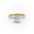 PRINCESS CUT MOISSANITE STONE SET SHOULDERS WITH HIDDEN HALO