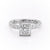 PRINCESS CUT MOISSANITE STONE SET SHOULDERS WITH HIDDEN HALO