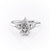 Pear Cut Moissanite 3 Stone Ring