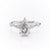 Pear Cut Moissanite Shoulder Set Ring With Hidden Halo