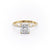 Princess Cut Moissanite Shoulder Set Ring With Hidden Halo