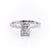 Radiant Cut Moissanite Shoulder Set Ring With Hidden Halo