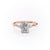 Radiant Cut Moissanite Shoulder Set Ring With Hidden Halo