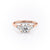 Round Cut Moissanite 3 Stone Ring