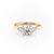 Round Cut Moissanite 3 Stone Ring