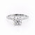 Round Cut Moissanite Shoulder Set Ring With Hidden Halo