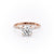 Round Cut Moissanite Shoulder Set Ring With Hidden Halo