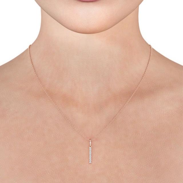 Drop Bar Pendant 0.20ct