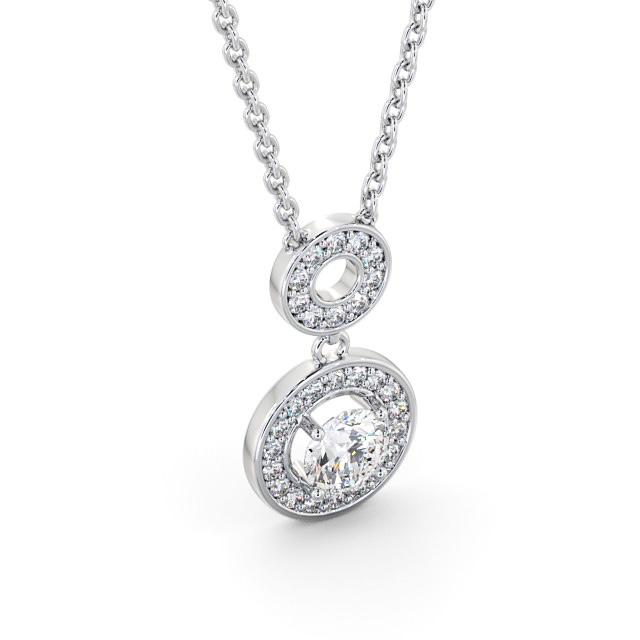 Drop Halo Pendant 0.75ct