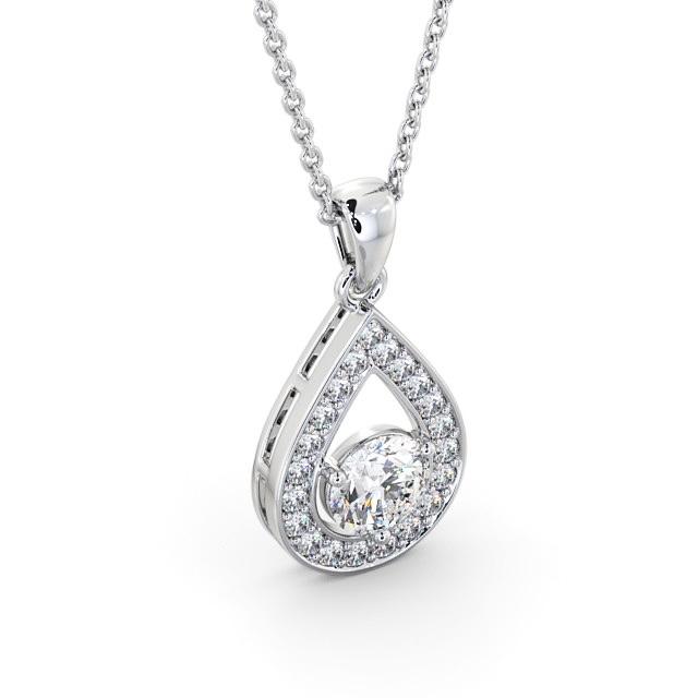 Drop Halo Pendant 1.30ct