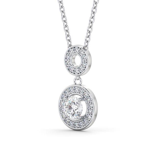 Drop Halo Pendant 0.75ct