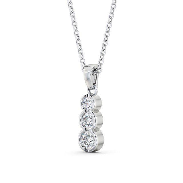 Drop 3 Stone Pendant 0.70ct