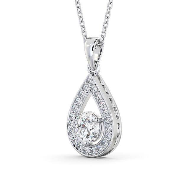 Drop Halo Pendant 1.30ct