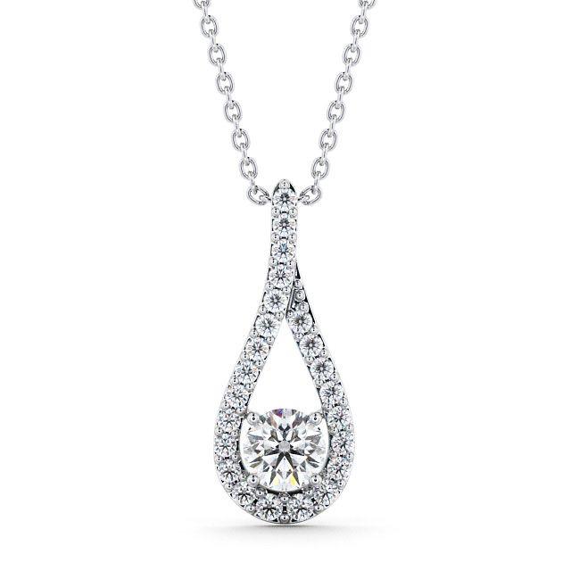 Drop Halo Pendant 1.35ct