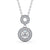 Drop Halo Pendant 0.75ct