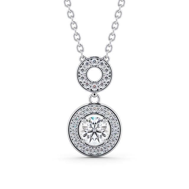 Drop Halo Pendant 0.75ct