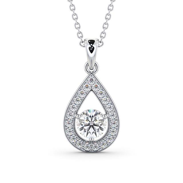 Drop Halo Pendant 1.30ct