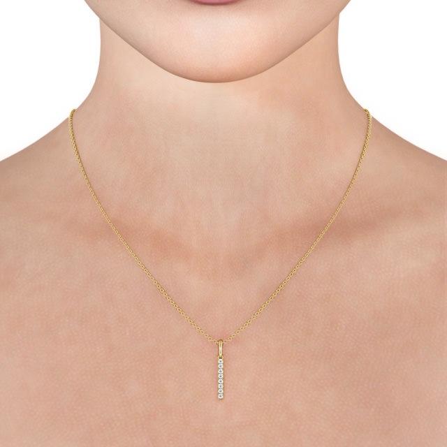 Drop Bar Pendant 0.20ct