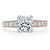 Cushion Cut Moissanite Engagement Ring, Tiffany Style